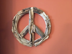 ☮ Driftwood Peace Sign